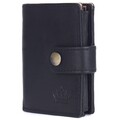 Slim Wallet Geldbeutel mit Münzfach und RFID-Schutz Leder Börse Mini Geldbörse