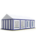 4x8m PVC  Partyzelt Bierzelt Zelt Gartenzelt Festzelt Pavillon blau-weiß NEU