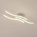 18W LED Deckenleuchte Silber 52cm Warmweiß Deckenlampe Treppenleuchte Esszimmer