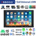DAB+ Apple CarPlay Android 15 2 DIN Autoradio 4+64G GPS Navi RDS WIFI SWC BT FM
