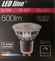 LED 5,5 Watt Dimmbar 2700K GU10 LED Glass Leuchtmittel Warmweiß Weiß 500 Lm