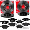 brembo GELOCHTE BREMSSCHEIBEN + BELÄGE VORNE + HINTEN passend für MAZDA 3 BL BK