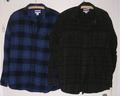 4 Herren Hemden Gr.L  2x blau + 1x schwarz + 1x rot kariert 100% Baumwolle