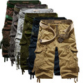 Herren Cargo Sommer Shorts kurze Hose 3/4 Short Bermuda Casual Pants Baumwolle