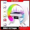 LED Nachttischlampe mit Ladefunktion Lichtwecker Tischlampe Touch Dimmbar Uhr