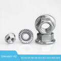 Sperrzahnmuttern Flanschmuttern Sicherungsmutter Flansch Edelstahl A2 DIN 6923