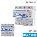 3P+N FI Schalter LS Schalter Sicherungsautomat 80A 100A RCD RCBO MCB DZ158LE-125