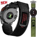 Für Garmin Fenix 8 E 7 7X 6 6X Pro 5 5X Plus 3 HR Quick Fit Nylon Rugged Armband