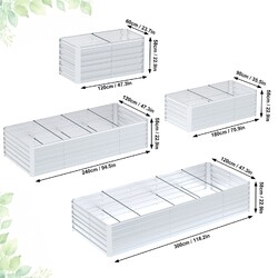 Garten Hochbeet Pflanzbeet Gartenbeet Gemüsebeet Blumenkasten Pflanzkübel Stahl