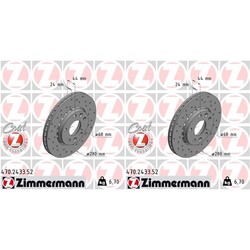 2x ZIMMERMANN SPORT BREMSSCHEIBEN 280mm GELOCHT VORNE passend für DACIA DUSTER R