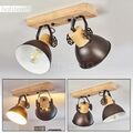 Vintage Wohn Schlaf Zimmer Beleuchtung Flur Strahler Holz/schwarz Decken Lampen 