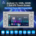 Für Ford Focus C S Max Fiesta Transit DAB+ Android 13 Carplay Autoradio Navi KAM
