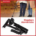 Klappbar Gehstock, Spazierstock Höhenverstellbarer Krückstock LED Licht Gehhilfe