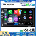 2+64GB Android 13 7" AUTORADIO Mit GPS NAVI WIFI Doppel 2 DIN Apple Carplay DAB+