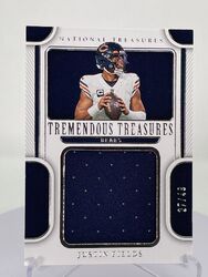 2022 Panini National Treasures Tremendous Treasures #TRE-JFI Justin Fields Bears