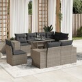 Gartenmöbel Sofa Garnitur Sitzgruppe Lounge 9-tlg. Schwarz Poly Rattan vidaXL