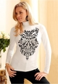Shirtrolli mit Flock-Print von My Style in Gr.40 oder 44 NEU