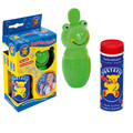 Pustefix - Bubble-Friends Frosch + 70 ml Seifenblasenflüssigkeit - Seifenblasen 