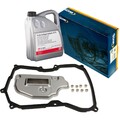 VAICO Teilesatz Ölwechsel-Automatikgetriebe + 5L FEBI ATF VAG für Audi Skoda VW