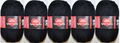 500g (5x100g) Sockenwolle Sport Socks von Red Heart 4-fach filzfrei schwarz 016