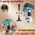 Für Makita 18V Schnurlos bürstenlose Kompakt Holz Oberfräse Trimm Fräse OhnoAkku