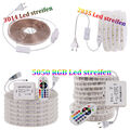 220V 230V Led Streifen Stripe Licht 3014 5050 2835 Band Leiste Lichtband Dimmbar