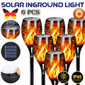 Solarlampen für Außen Garten 6 Stück Solar Fackeln für Draußen mit Flammeneffekt