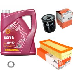 MAHLE Inspektionspaket 5 L MANNOL Elite 5W-40 für MG MGF 1.8i 16V 18i VVC Rover
