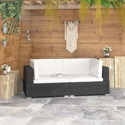 2/3/4-Sitzer Gartensofa Poly Rattan Gartenmöbel Couch Garnitur Sofa mit Kissen