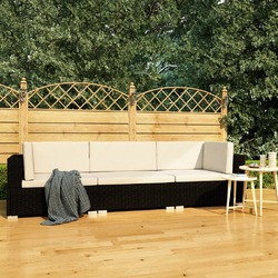 2/3/4-Sitzer Gartensofa Poly Rattan Gartenmöbel Couch Garnitur Sofa mit Kissen