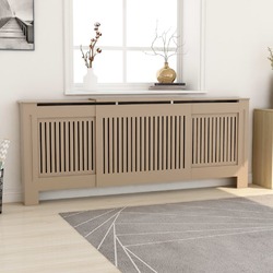 Heizkörperverkleidung MDF Heizungsverkleidung Abdeckung 142-205 x 20,5 x 82 cm 