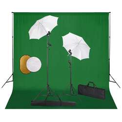 Profi Fotostudio Softbox Set Hintergrundsystem Studioleuchte Studioset Tasche DE