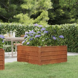 Metall Garten Hochbeet 100x100x45/77cm Pflanzkasten Gemüsebeet Blumenkasten Beet