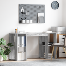 Modern Schreibtisch mit 4 Stauraum Computertisch PC Tisch Bürotisch Arbeitstisch