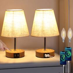 2er Set LED Nachttischlampe Touch Dimmbar Kinderzimmer Schlafzimmer Tischlampe