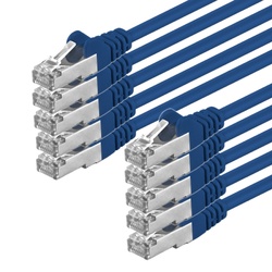 10 Stück 10m CAT6 Kabel S/FTP PiMF Patchkabel LAN Netzwerk Ethernet Gigabit 10x