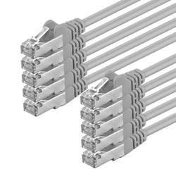 10 Stück 0,5m CAT5e Kabel F/UTP Patchkabel LAN Netzwerk Ethernet Gigabit DSL 10x