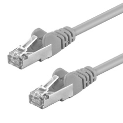 CAT5e Kabel F/UTP Patchkabel 1/ 10 Pack DSL LAN Netzwerkkabel grau 0,25m - 50m !