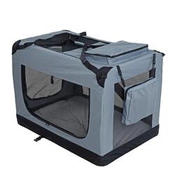 Hundetransportbox Hundetasche faltbare Transportbox Kleintiertasche Autobox Box✔ extra große Öffnung ✔ gepolsterter Boden ✔ XL - XXXL