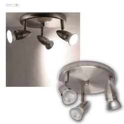Decken-Spot-Leuchte MOLI 1/2/3/4-flamm Retro-Style GU10 230V Chrom matt Strahler