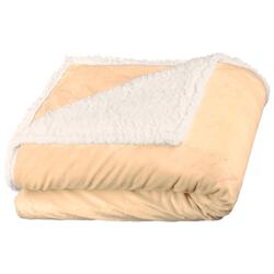 Kuscheldecke Nicki Sherpa Lammfell Tagesdecke Wohndecke Sofa Arctic aqua-textil