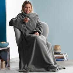 TV Kuscheldecke Ärmeldecke Tagesdecke Wohnen Fußtasche TV Decke CelinaTex