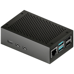 Joy-it RB-AlucaseP5-01B SBC-Gehäuse Raspberry Pi Aluminium Schwarz