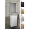VCM 3-tlg Set Waschplatz für Gäste WC Gästebad Waschtisch Toilette Badmöbel Badezimmer Set - Slito SP