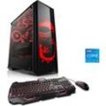 CSL HydroX V25119 MSI Dragon Advanced Edition Gaming-PC (Intel® Core i5 11400F, MSI GeForce RTX 3060 Ti, 16 GB RAM, 500 GB SSD, Wasserkühlung), schwarz