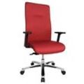 Topstar XXL Bürostuhl Big Star 20, BT290T W51 Stoff rot, Gestell alu