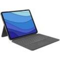 Logitech COMBO TOUCH Tablet-Tastatur grau geeignet für Apple iPad Pro 12,9" 5. Gen (2021), Apple iPad Pro 12,9" 6. Gen (2022)