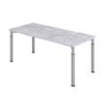 HAMMERBACHER YS19 höhenverstellbarer Schreibtisch beton rechteckig, 4-Fuß-Gestell silber 180,0 x 80,0 cm