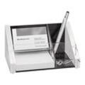 WEDO Schreibtisch-Organizer Acryl Exklusiv glasklar/schwarz Acryl 4 Fächer 16,4 x 9,7 x 8,9 cm