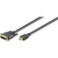goobay HDMI A/DVI-D Kabel 5,0 m schwarz